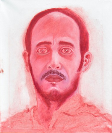 Etude pour un autoportrait - Huile sur toile 46 X 38 cm. 2009.